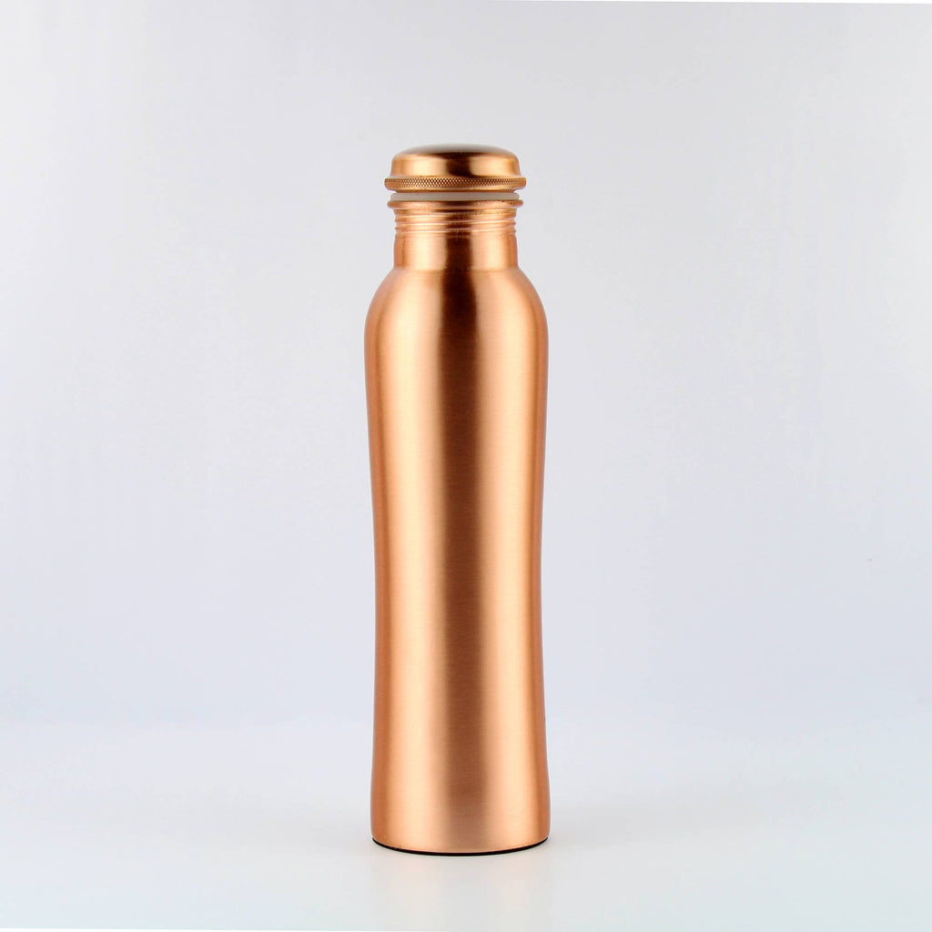 Botella de cobre mate curva lisa - 1 L