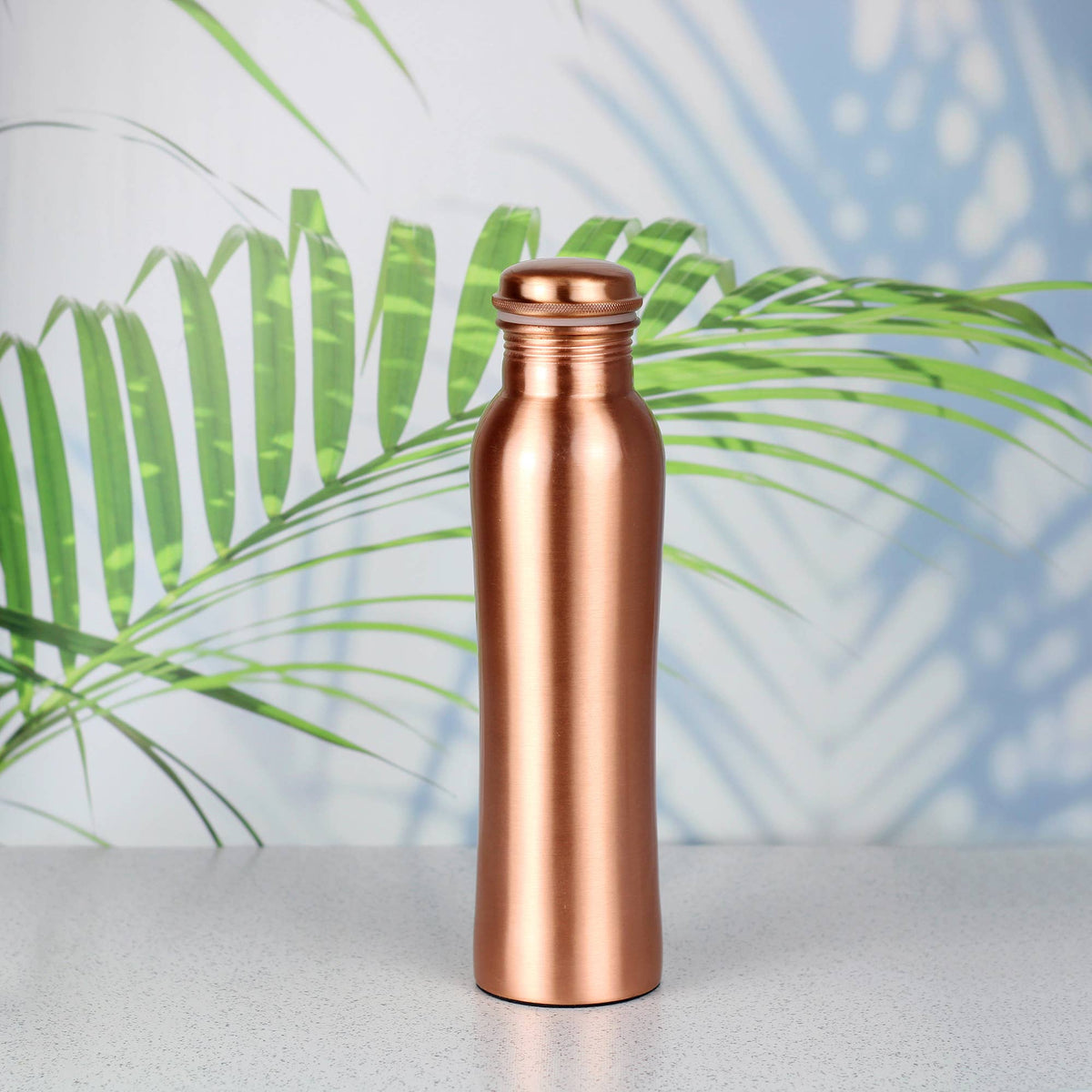 Botella de cobre mate curva lisa - 1 L